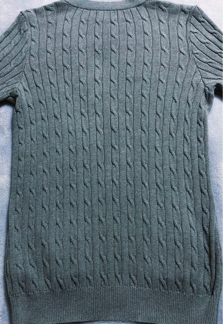 ⭐️ポロ・ラルフローレン⭐️ケーブルニットカーディガン⭐️XL⭐️グレー⭐️レディース