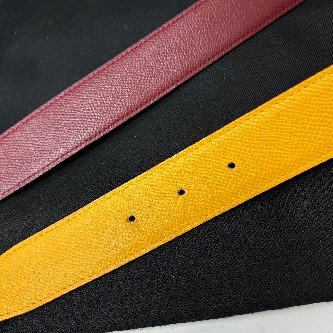 美品　 エルメス コンスタンス レザー ベルト レディース リバーシブル