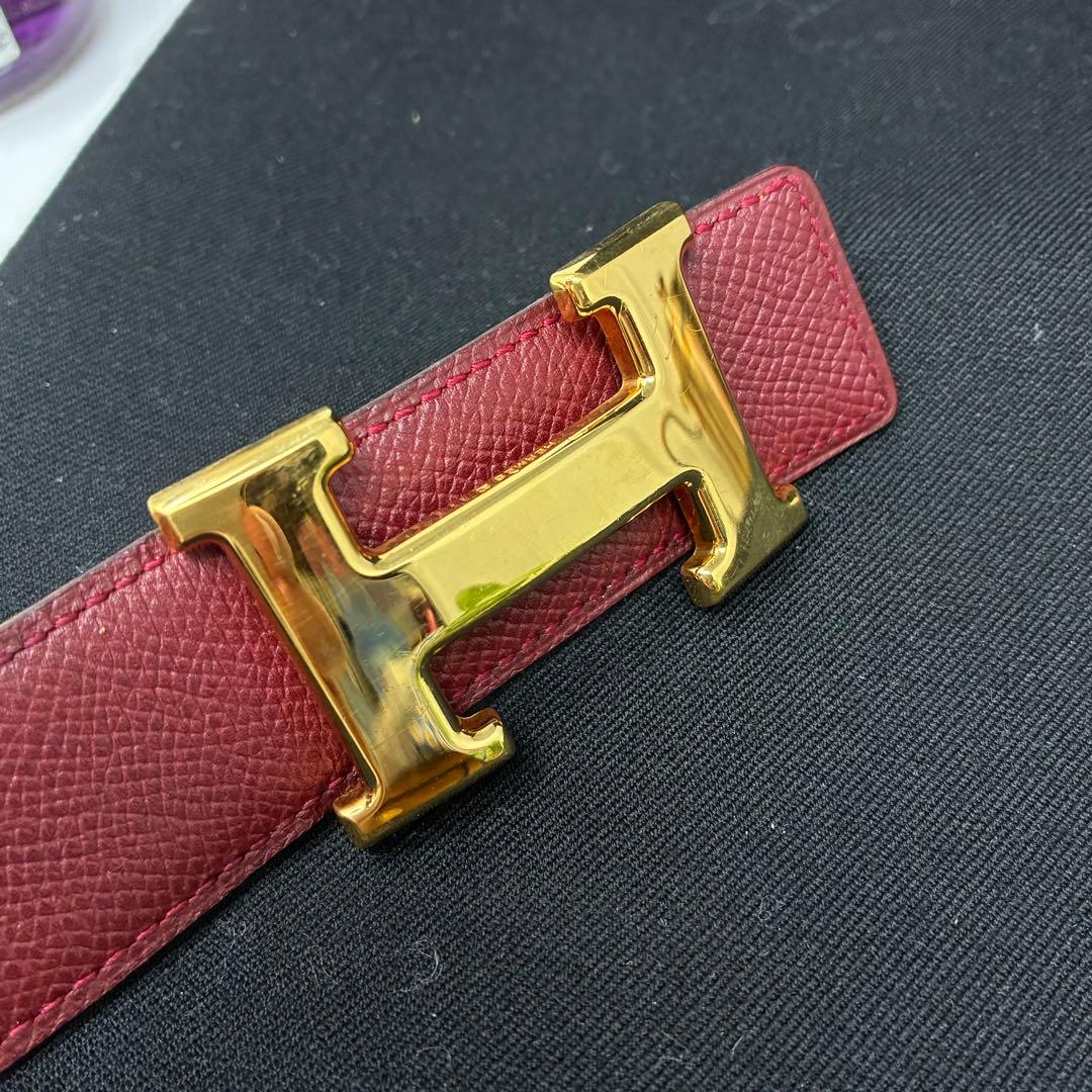 美品　 エルメス コンスタンス レザー ベルト レディース リバーシブル