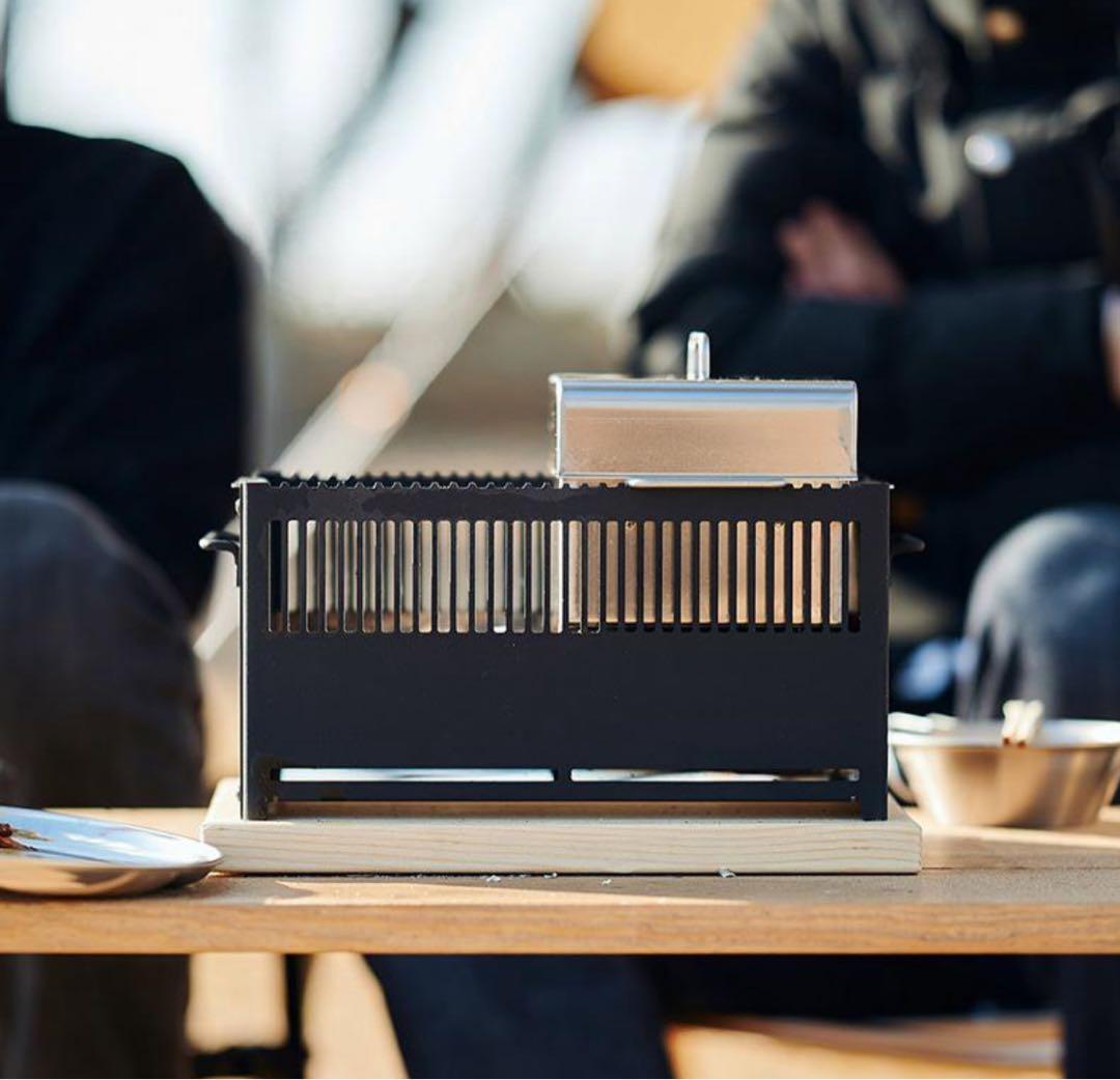 炭焼き器 ステンレス グリル HotCamp ＋Base フルセット 耐熱黒