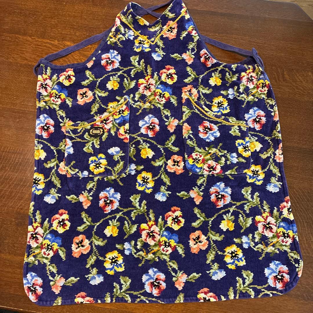 フェイラー　エプロン　ネイビー