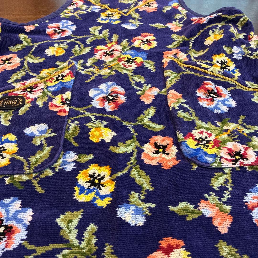 フェイラー　エプロン　ネイビー