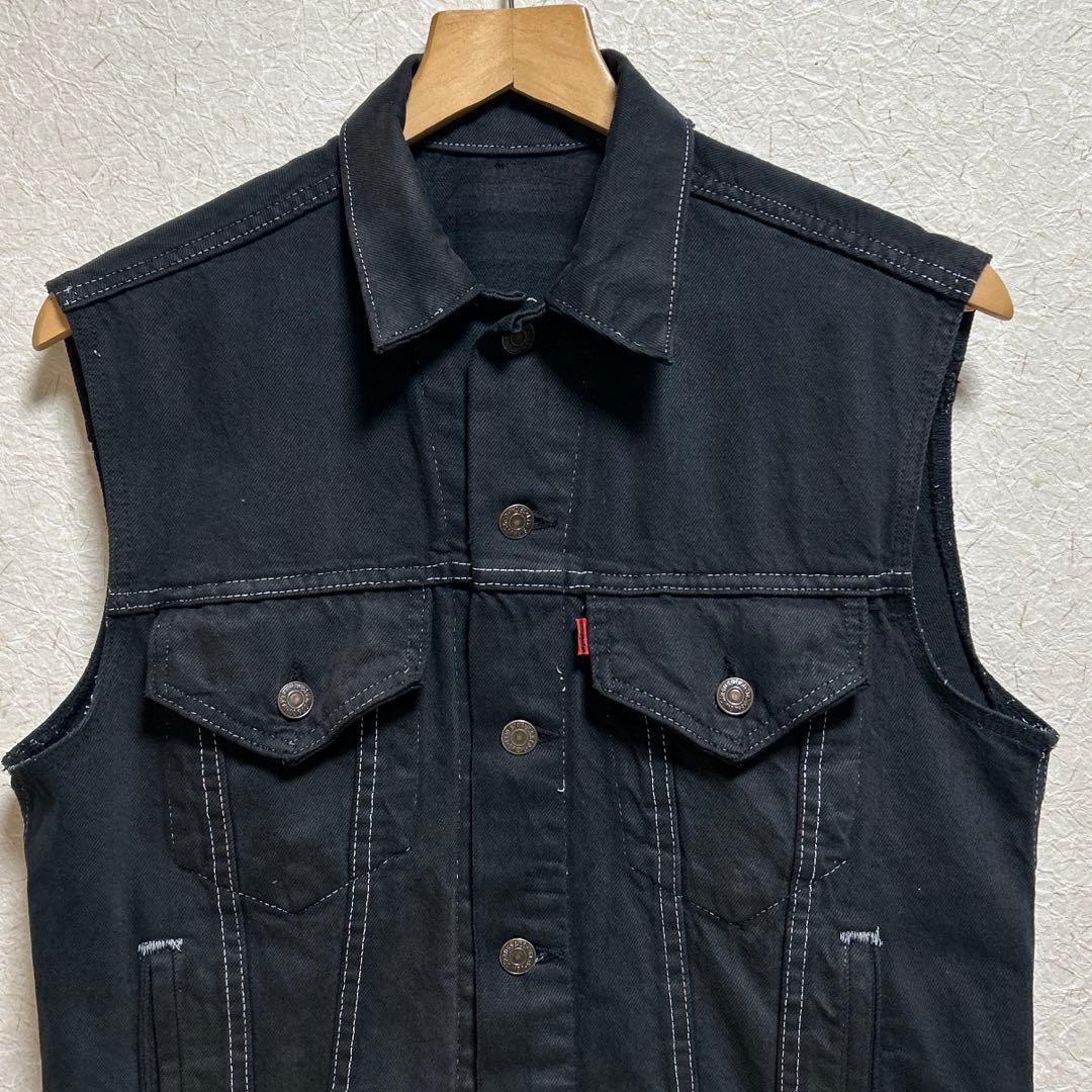 わ*こ様 Levi's USA製 デニム　ベスト　ブラック　後染め　70506