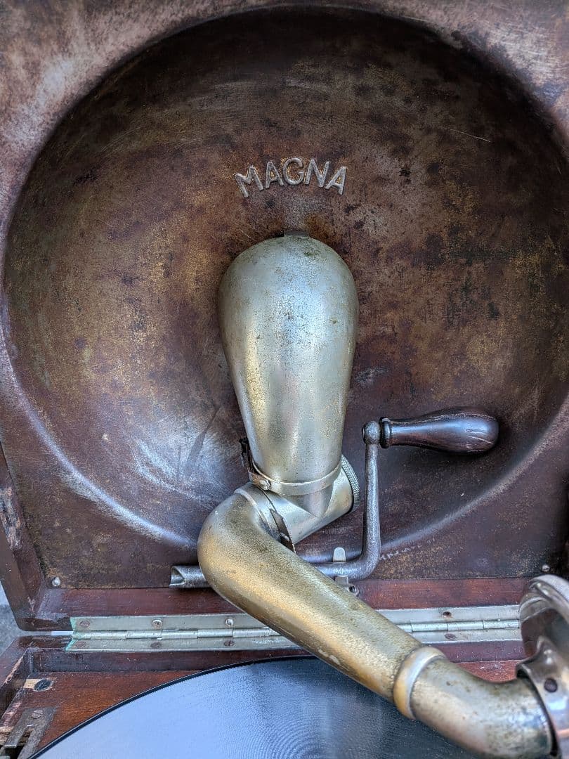 長*一様 アメリカ 1920-30年代製 Magna マグナ 上蓋裏 反響装置式