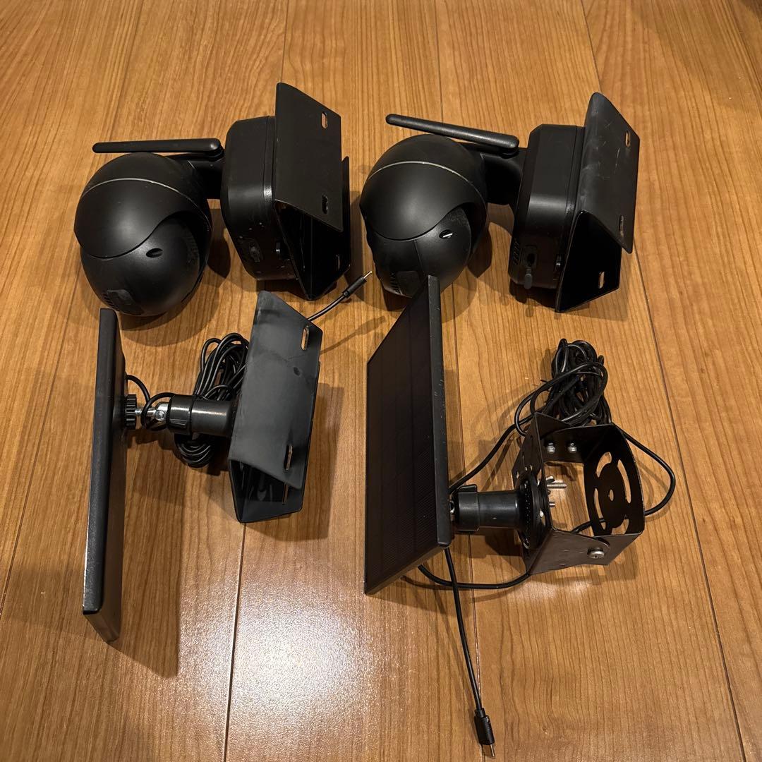 YESKAMO 防犯カメラ 2台 ソーラーパネル付き