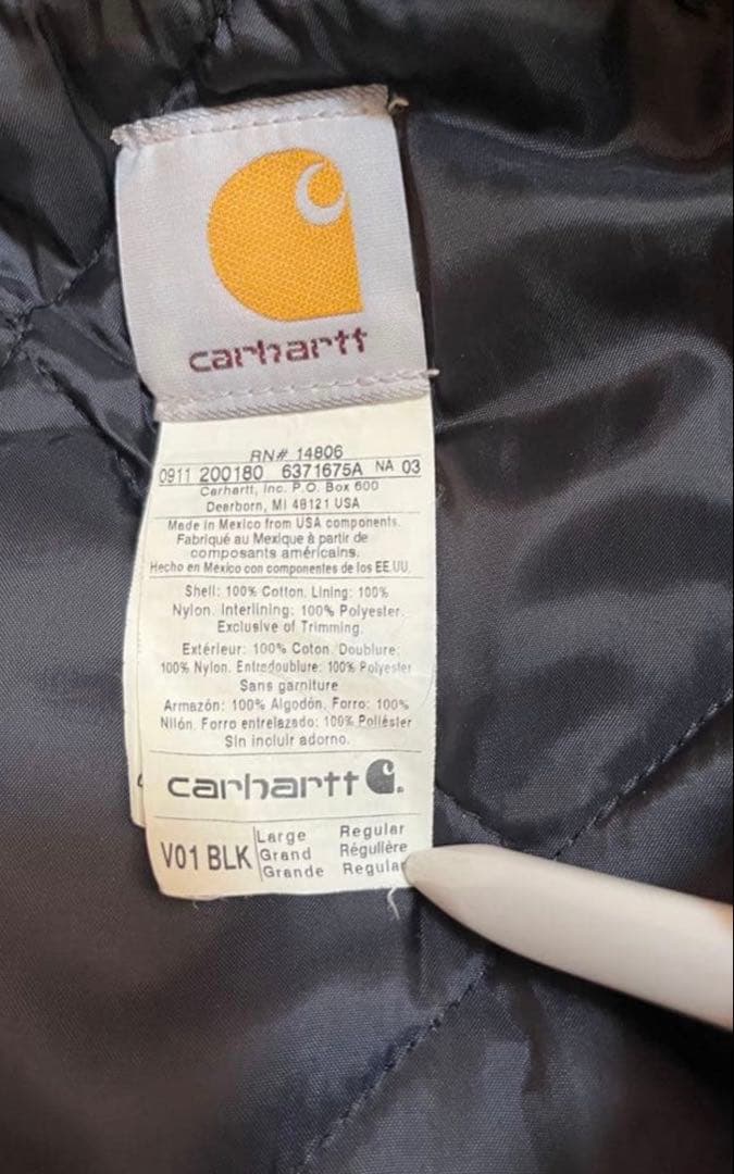 90's Carhartt ダックベスト　サイズL USA生地使用メキシコ産