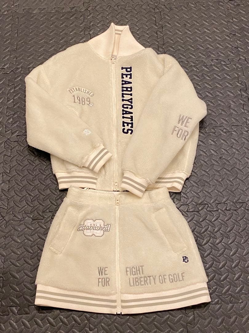 PEARLY GATES ホワイト フリースセットアップ