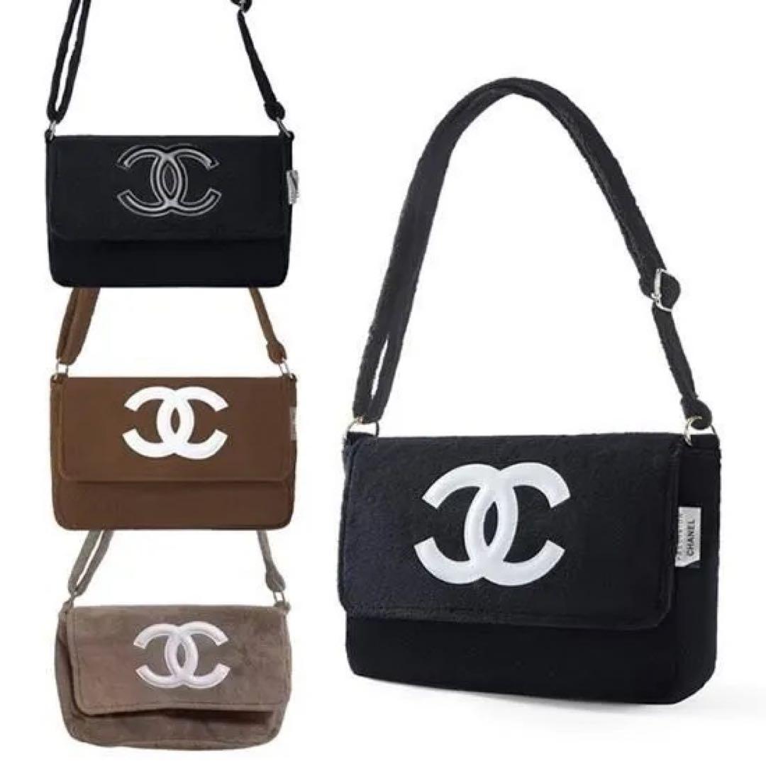 み*ケ様 CHANEL シャネル ミニバッグ ポーチ コーヒーブラウン×ホワイト