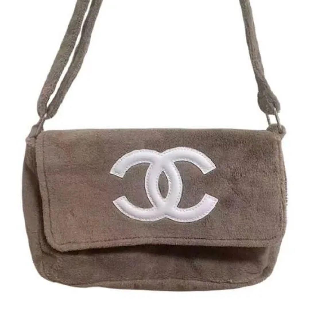 み*ケ様 CHANEL シャネル ミニバッグ ポーチ コーヒーブラウン×ホワイト