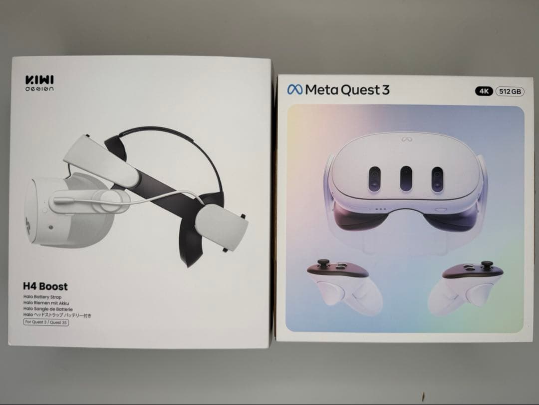  Quest 3 4K 512GB ヘッドセット(ホワイト) 付属品付き