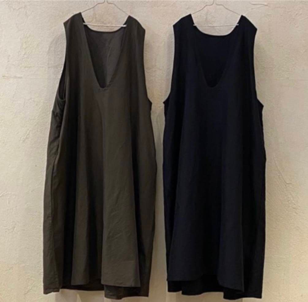 最終！ネストローブ。コットンリネンバックサテン2wayワンピース