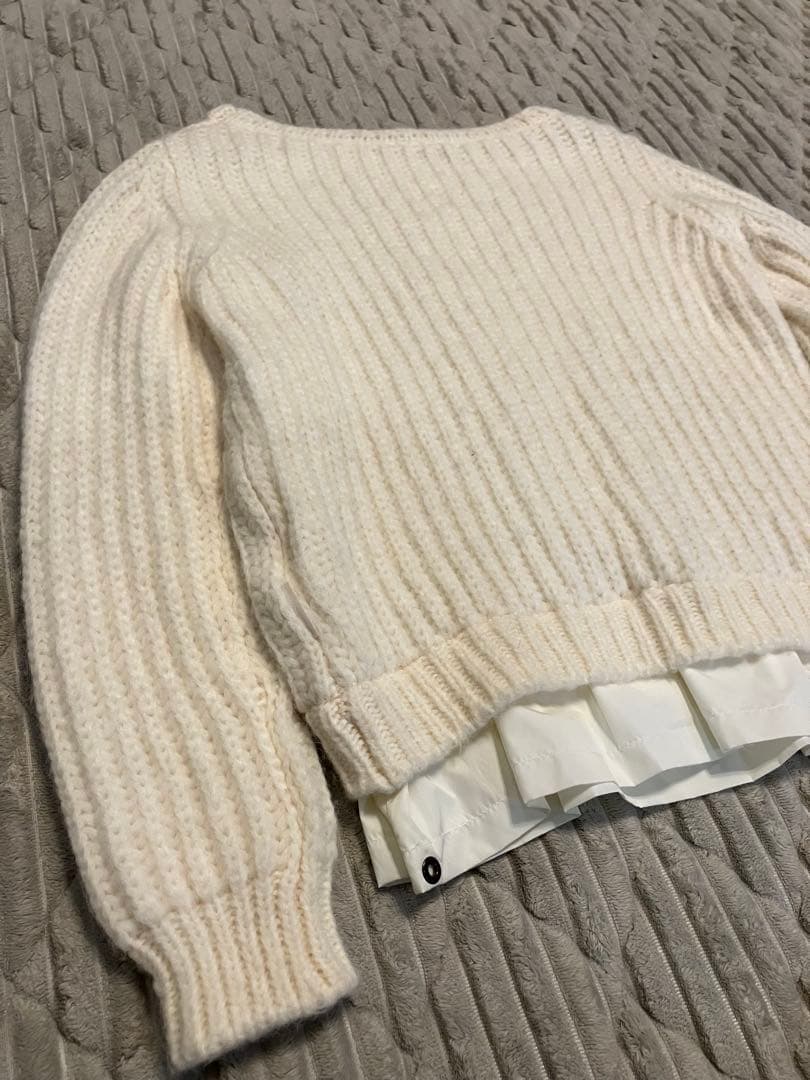 モンクレール アルパカ ケーブル編み ニットセーター サイズS アイボリー