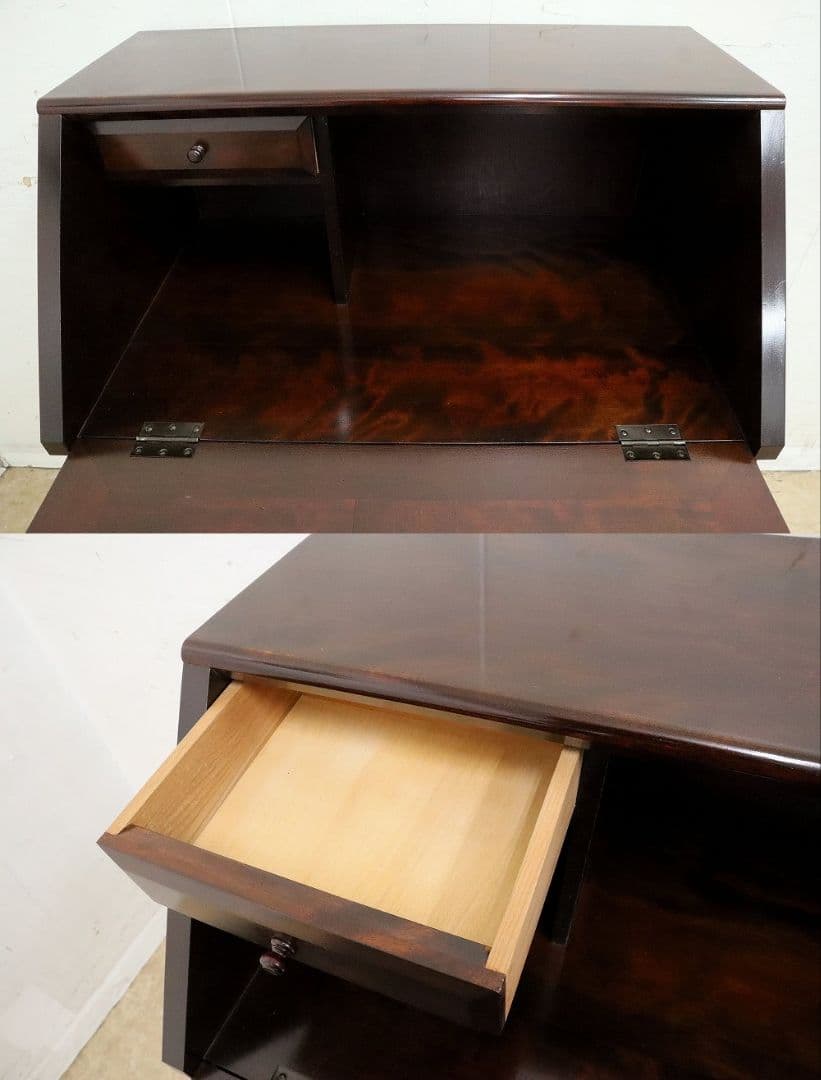 achibana【松本民芸家具】T型 ライティングビューローデスク机