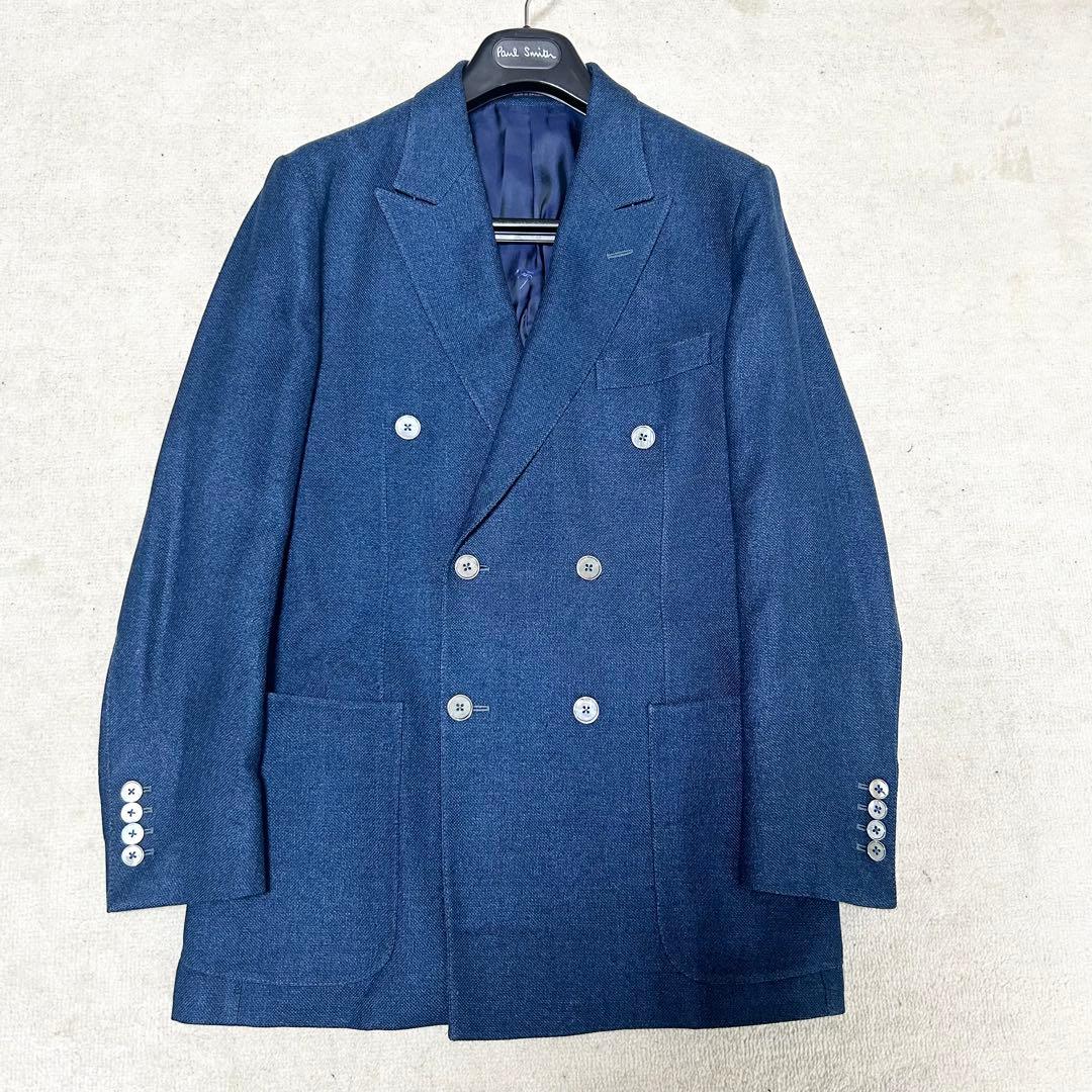 極美品　ダンヒル dunhill ダブルブレストテーラードジャケット　ネイビー