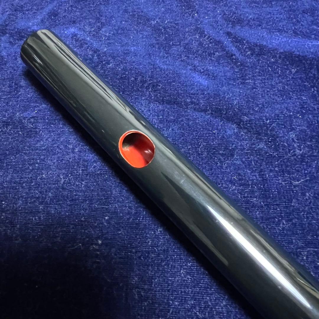 篠笛丸山 7本調子 唄用（ドレミ調）黒漆塗 専用笛袋付