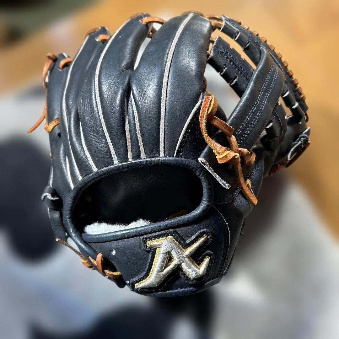 ジップ ATOMS 硬式 グローブ 黒 コユニ グラブ