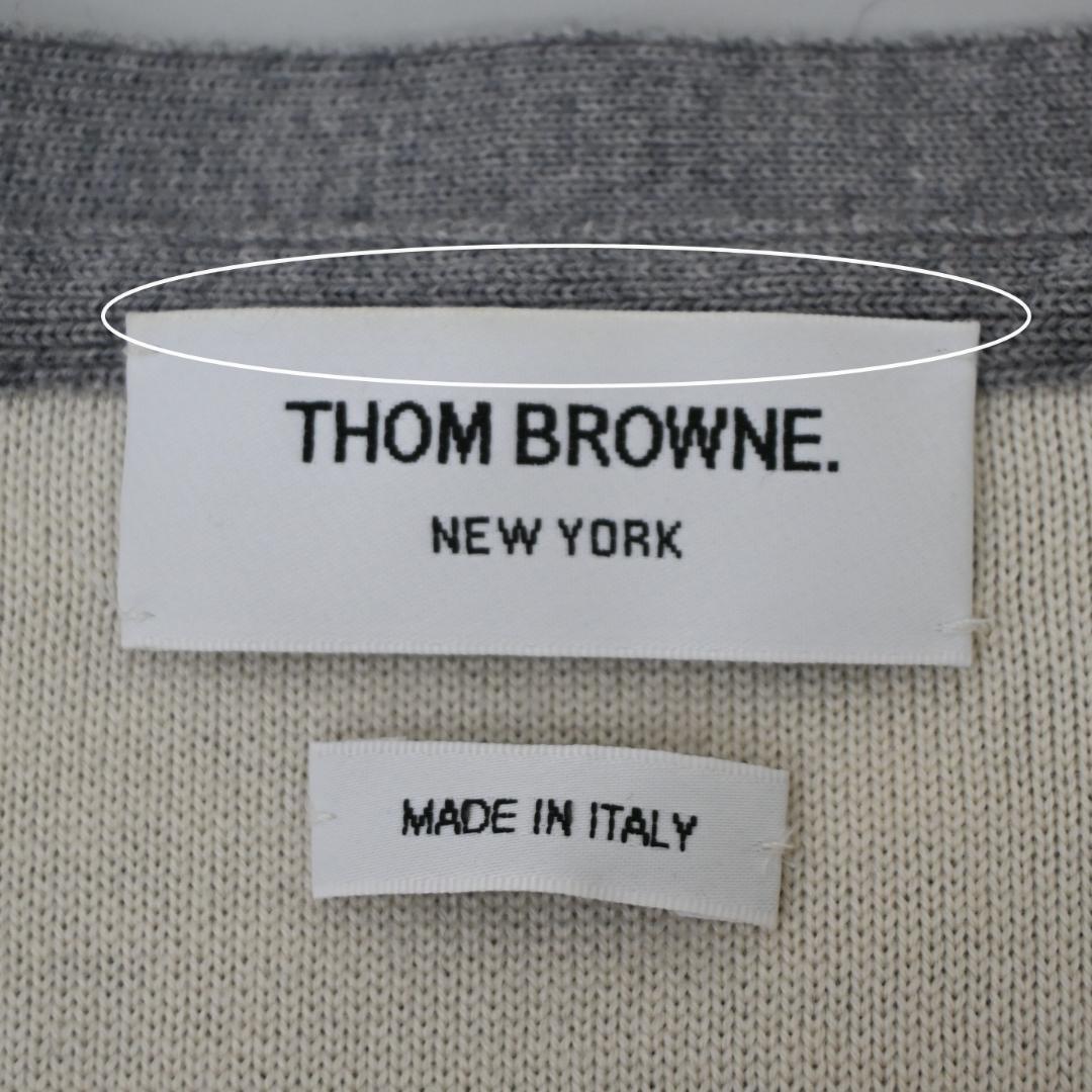 □ 44611★年 トムブラウン ドルフィンカーディガン ライトグレー 40\"