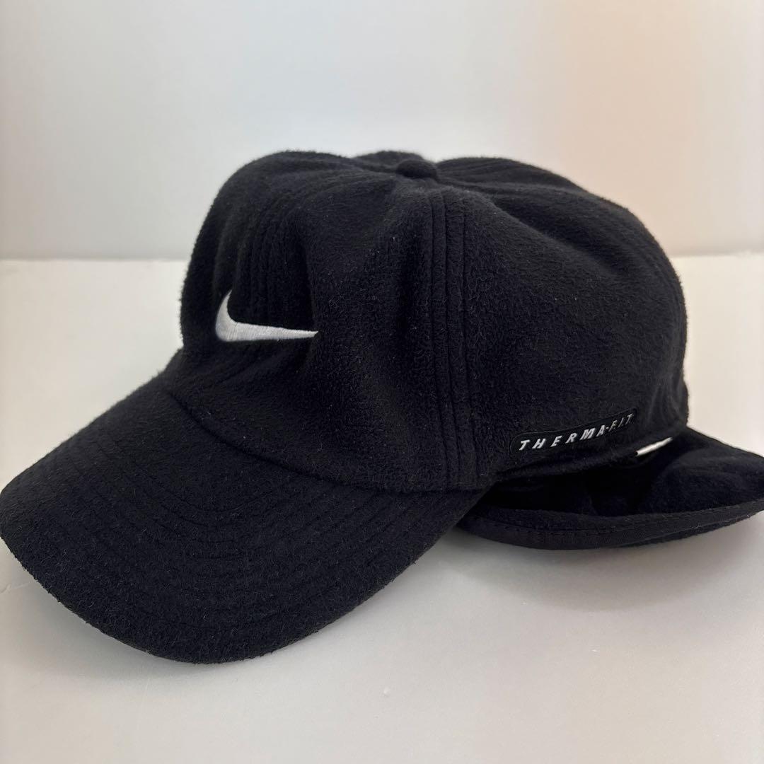 90s nike vintage フリースキャップ　耳当て　古着