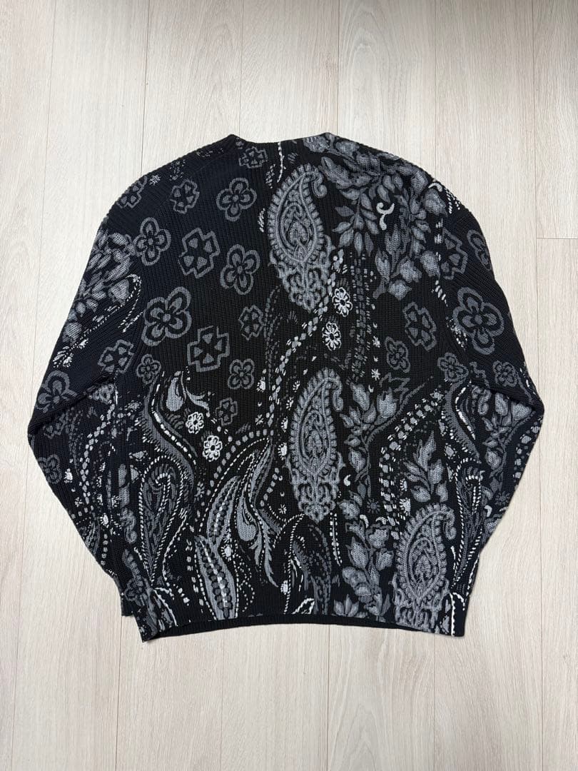 美品 着用回数2回 24ss Printed Paisley Sweater