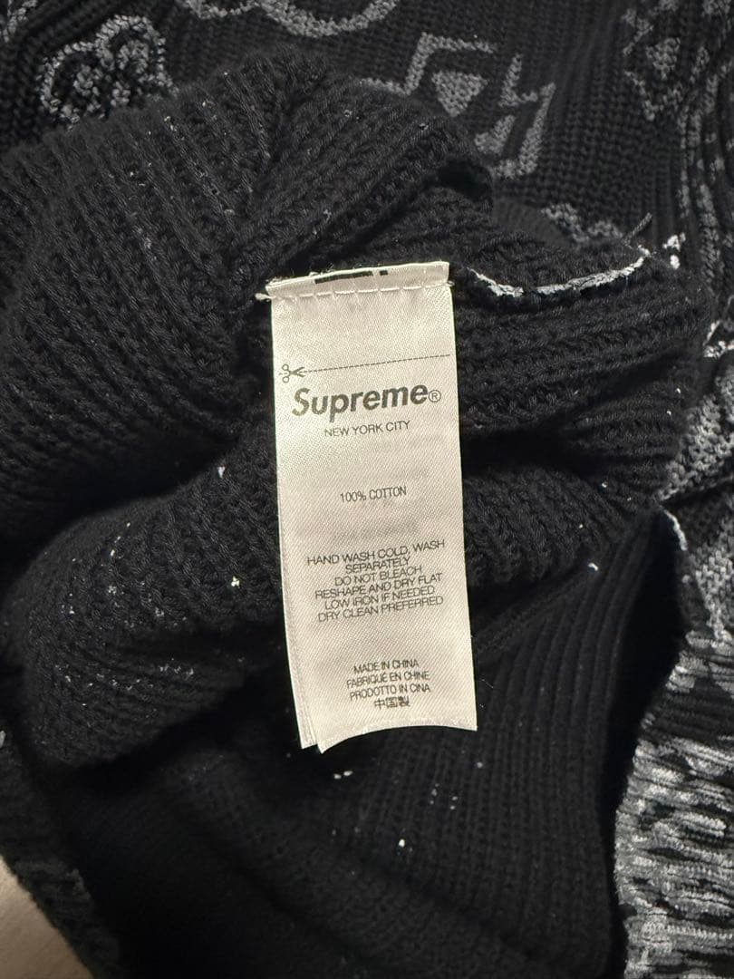 美品 着用回数2回 24ss Printed Paisley Sweater