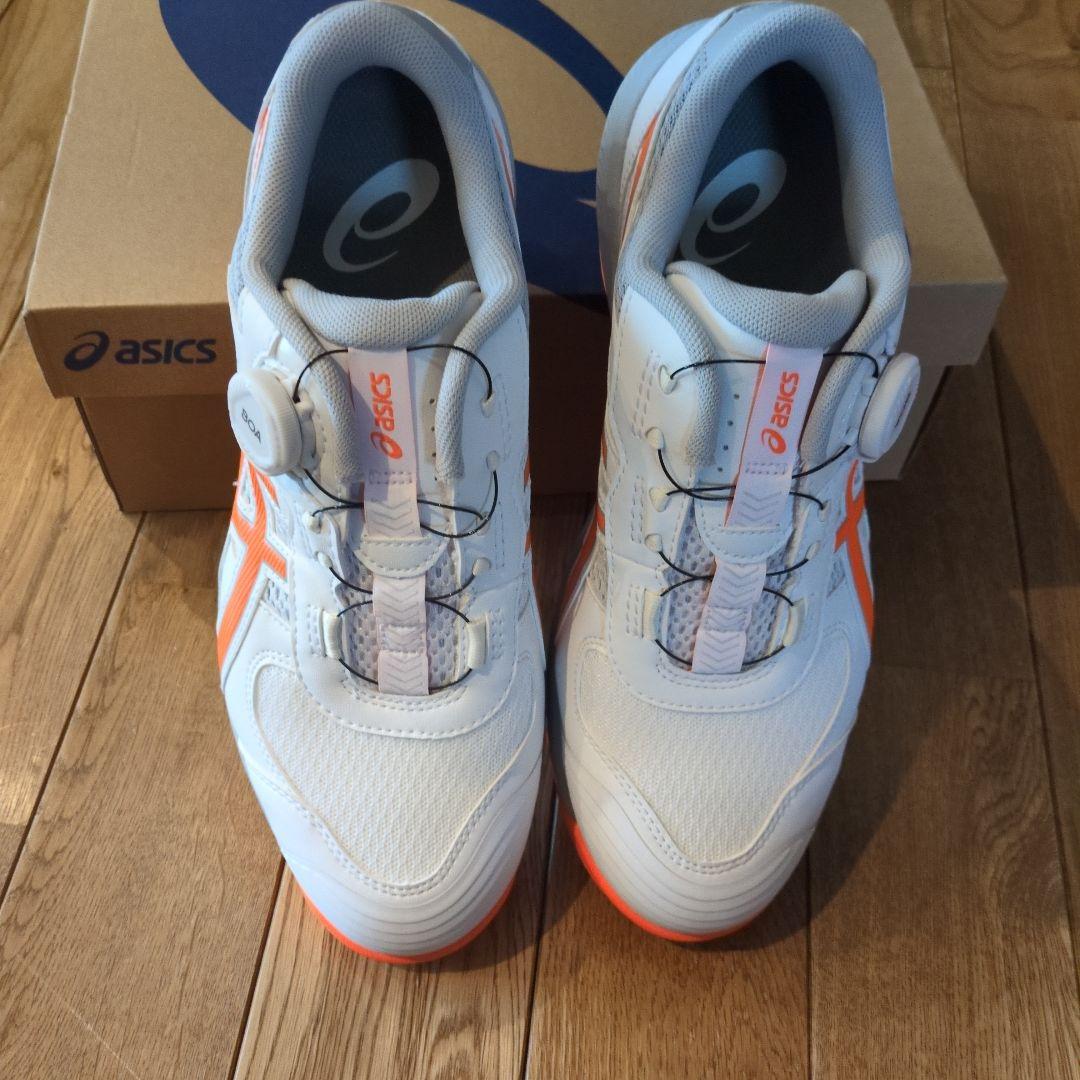 ASICS ボアシステム安全靴 CP219BOA ホワイト/オレンジ