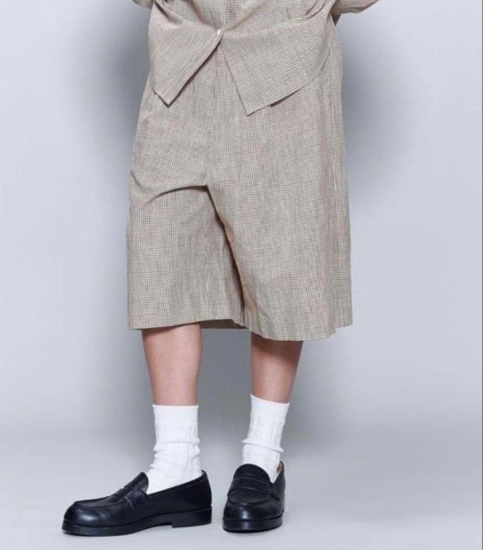 6beautyandyouth コットンチェックショートパンツ　38