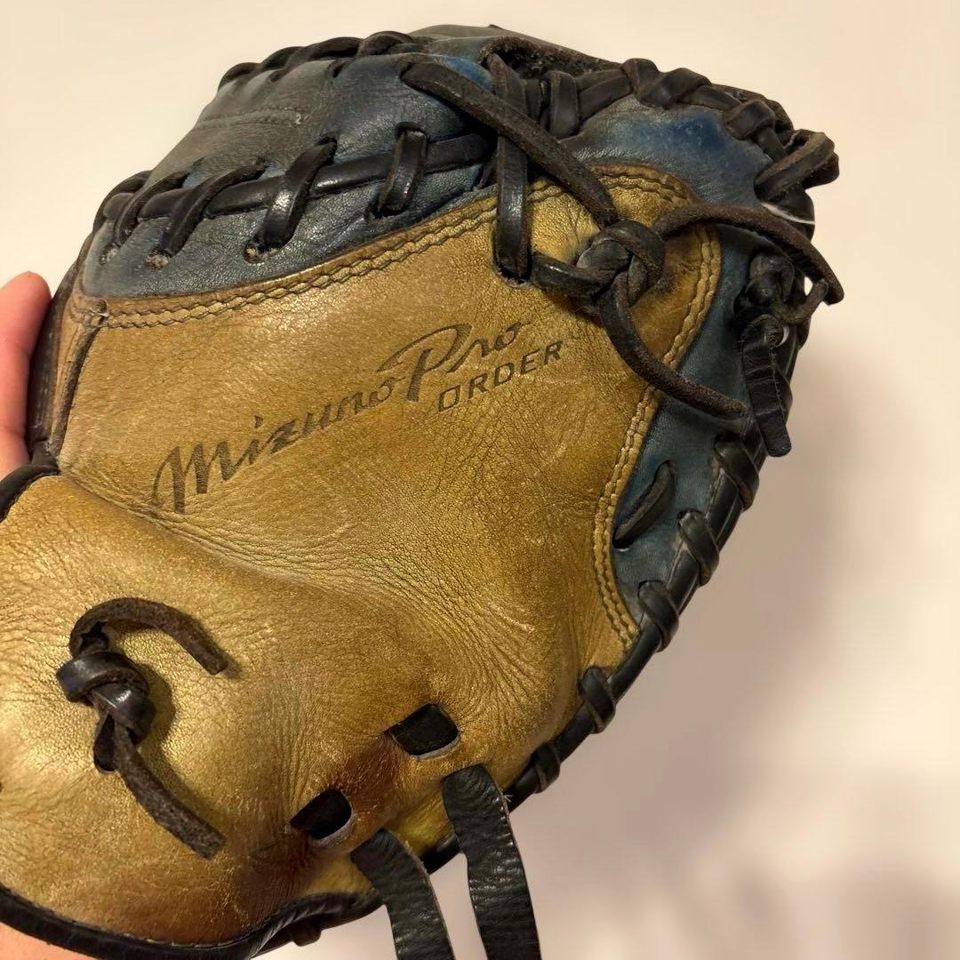 Mizuno Pro Order 硬式グローブ 青/茶色