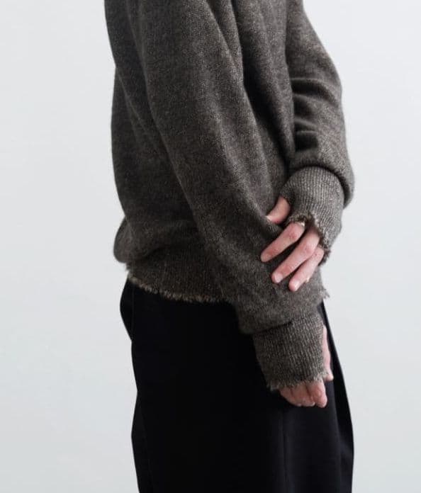 せ*い様 MAATEE&SONS ブラックアルパカ ひょっとこP/O SWEAT