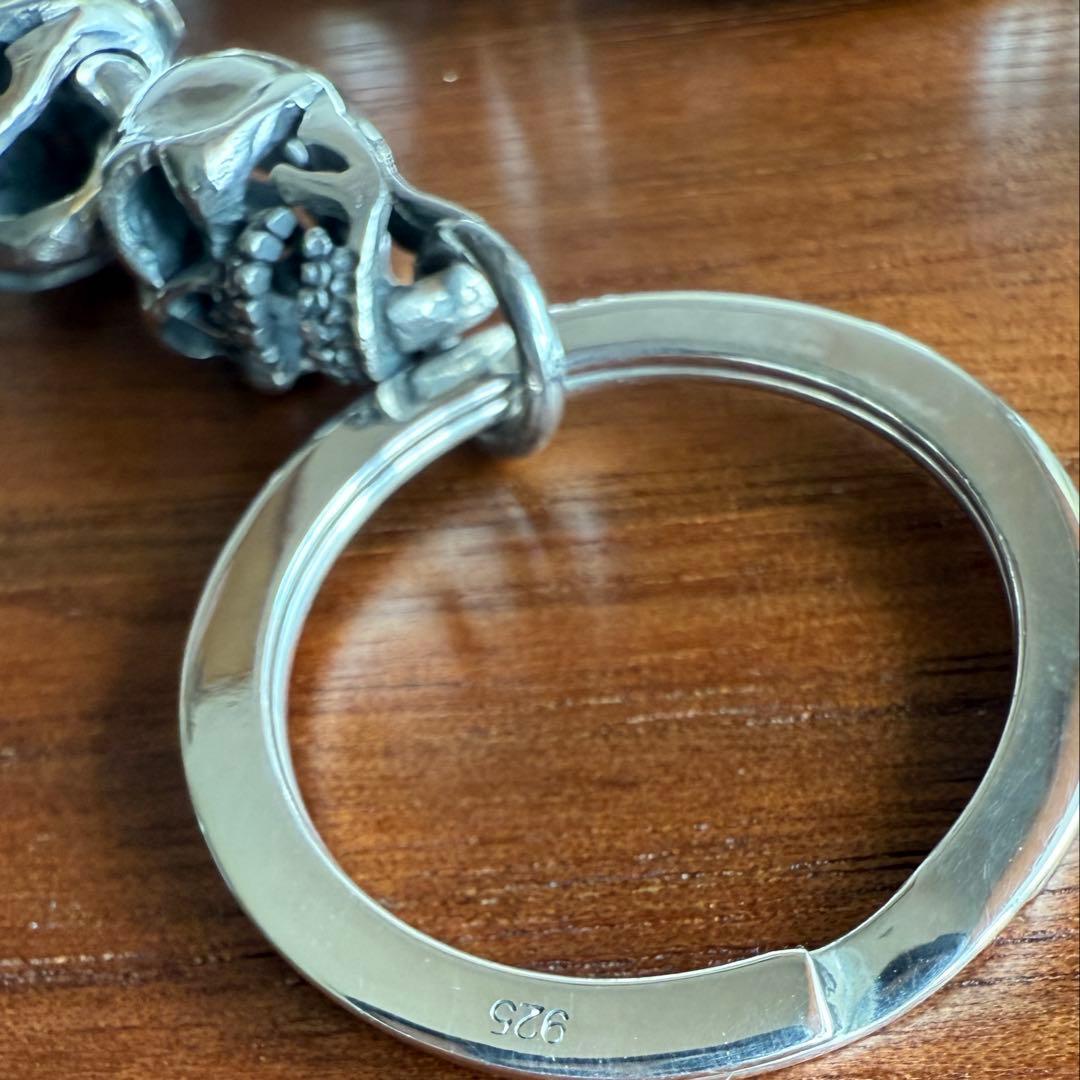 silver925無垢　【新品】トライバル　スカル　髑髏　ウォレットチェーン限定