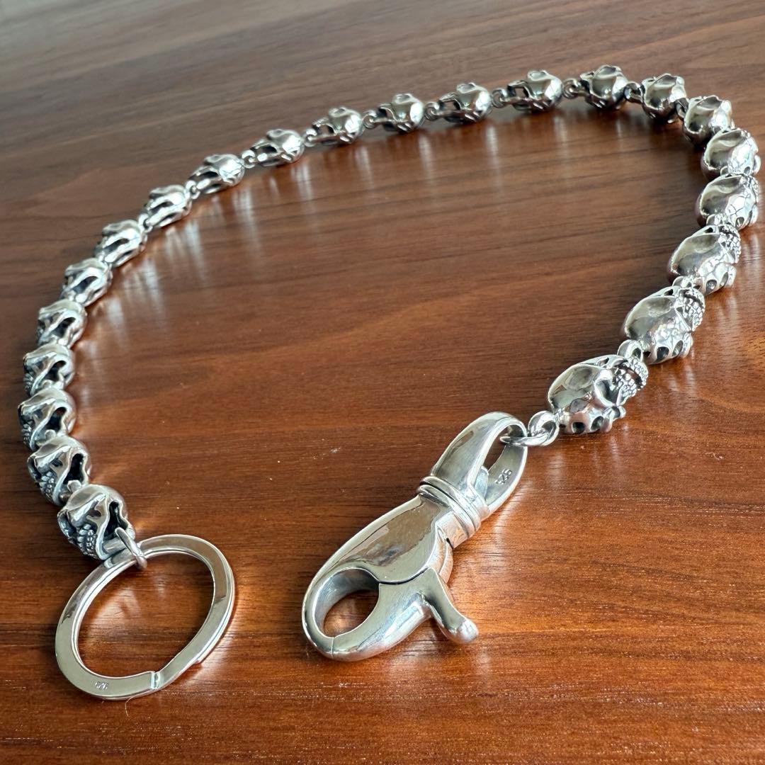 silver925無垢　【新品】トライバル　スカル　髑髏　ウォレットチェーン限定