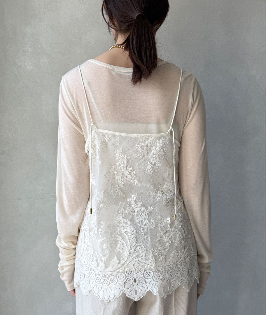 【未使用美品】DouDouスカラレースキャミ