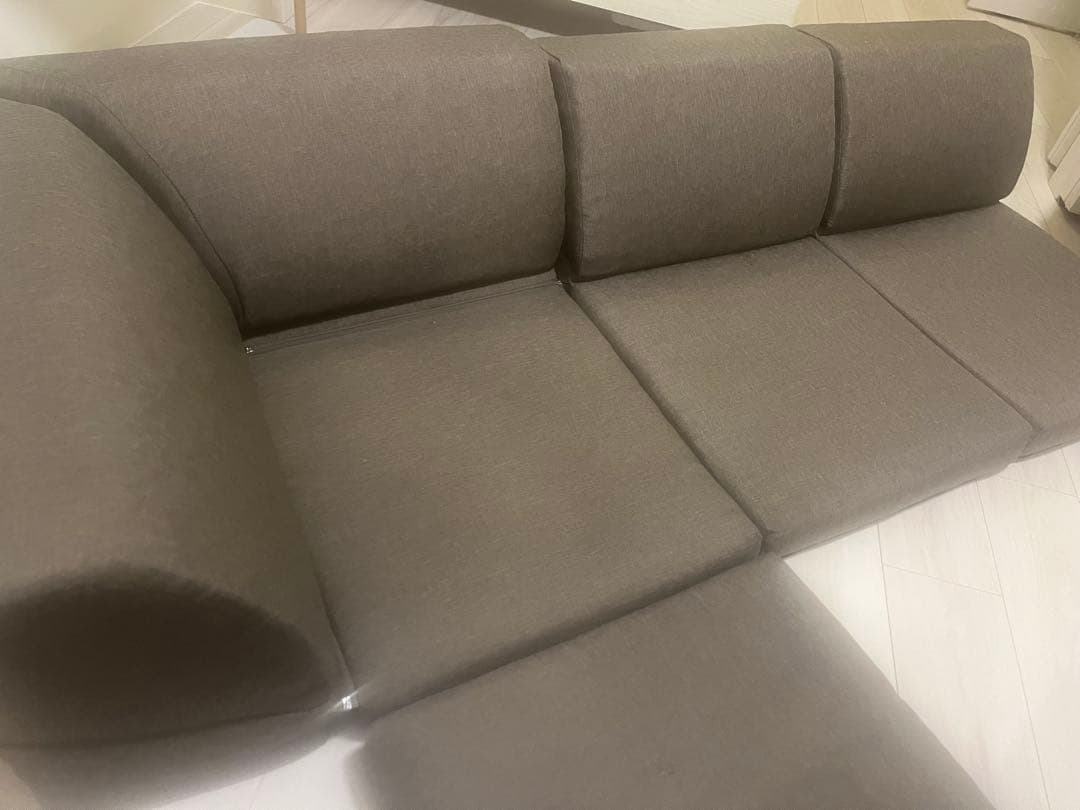 【サトフクさま専用】ローソファー2,3人掛け/ 組み替え可 / グレージュ