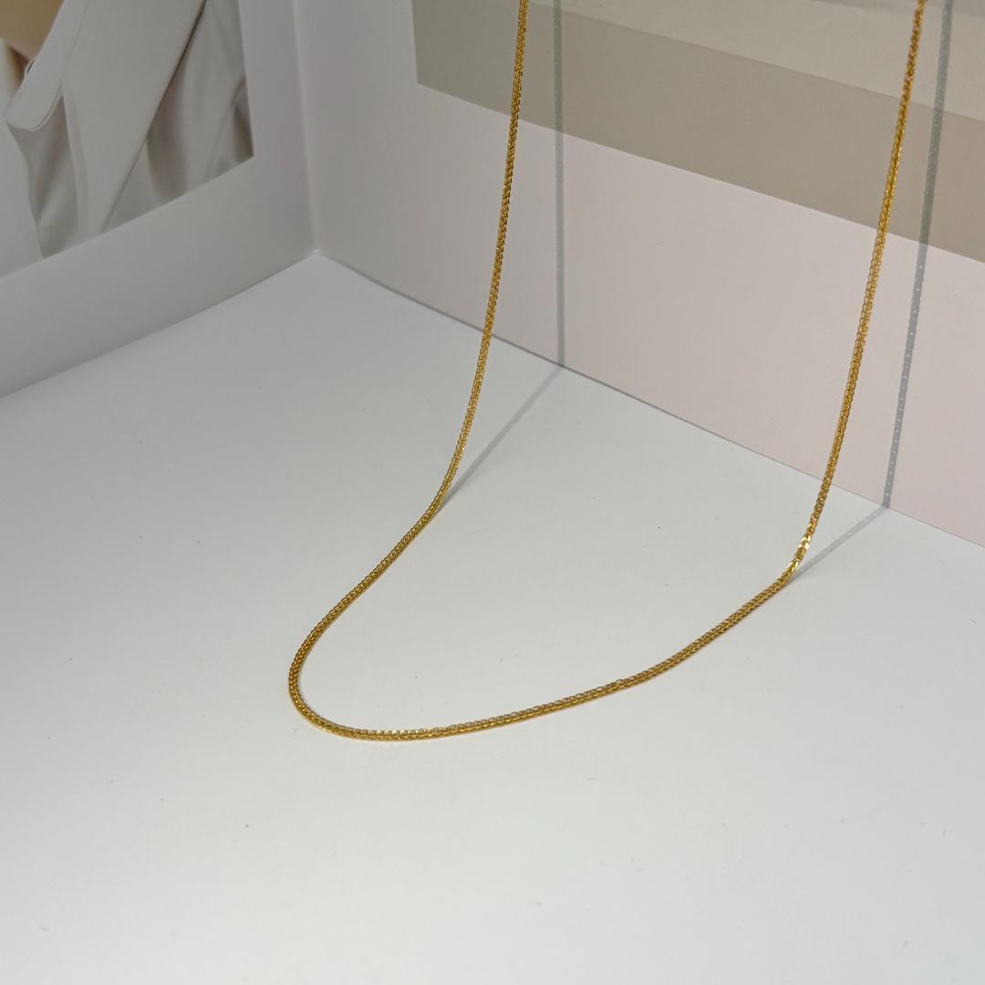 K18ゴールドロープチェーンネックレス