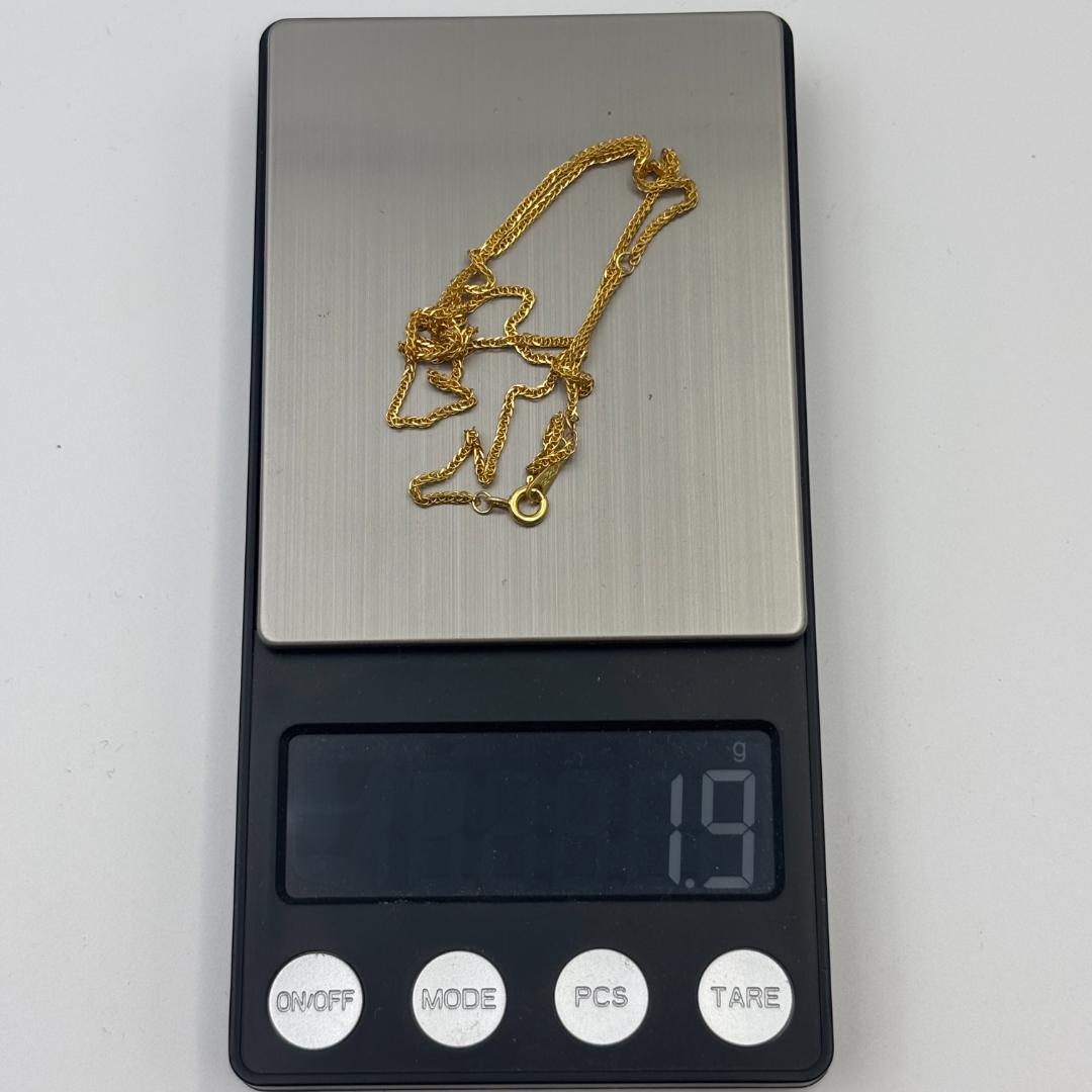 K18ゴールドロープチェーンネックレス