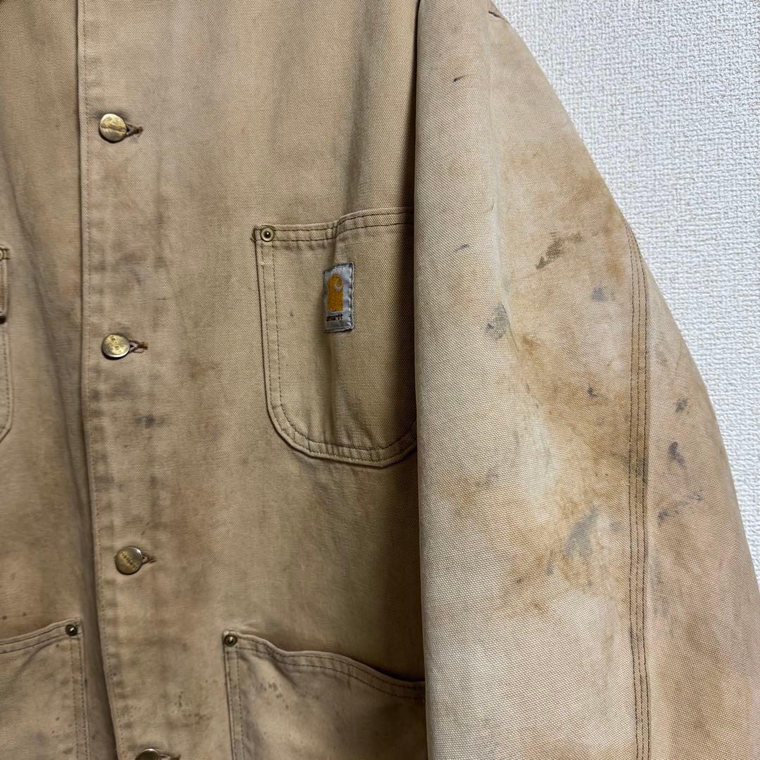 carhartt chore coat フェード ダメージ 汚れ ダック ボロ