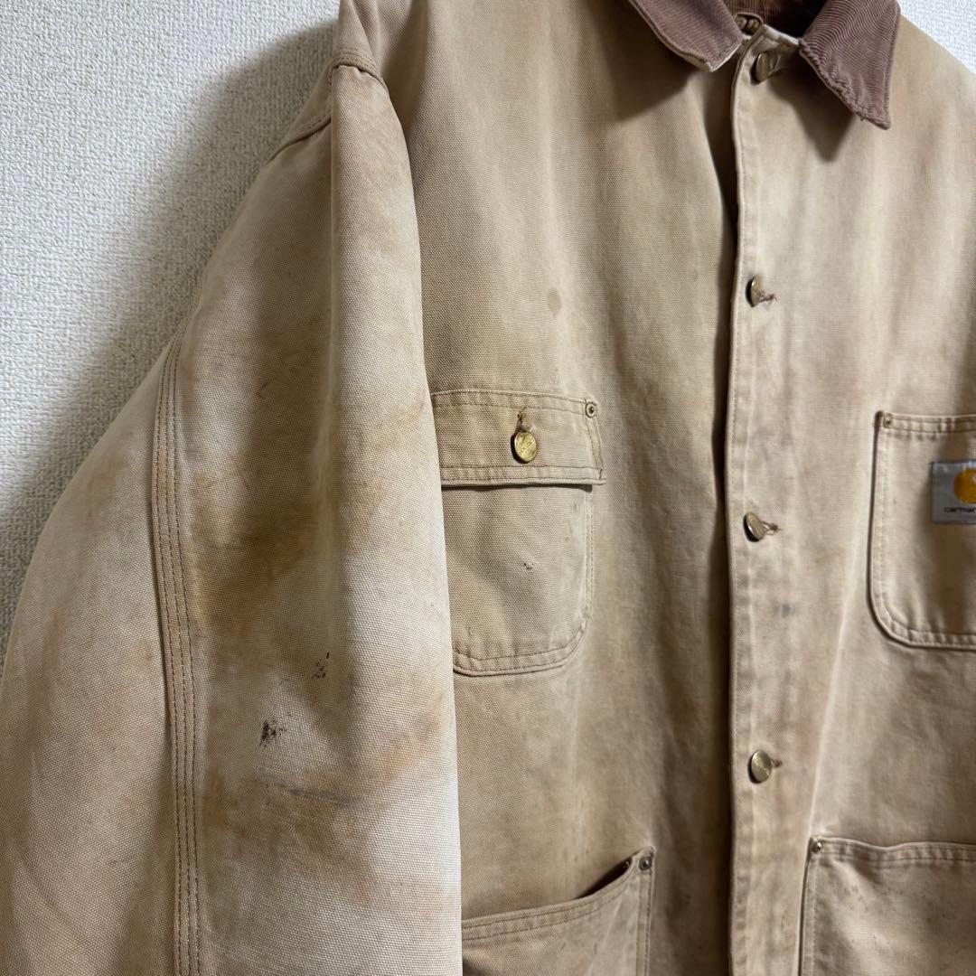 carhartt chore coat フェード ダメージ 汚れ ダック ボロ
