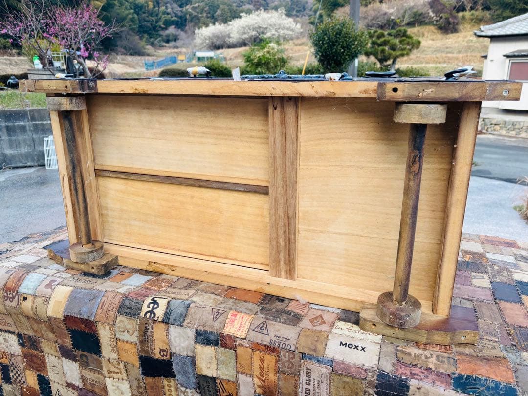 M28★車箪笥★レトロ 民芸家具 収納家具 からくり車タンス 箪笥隠し引き付き