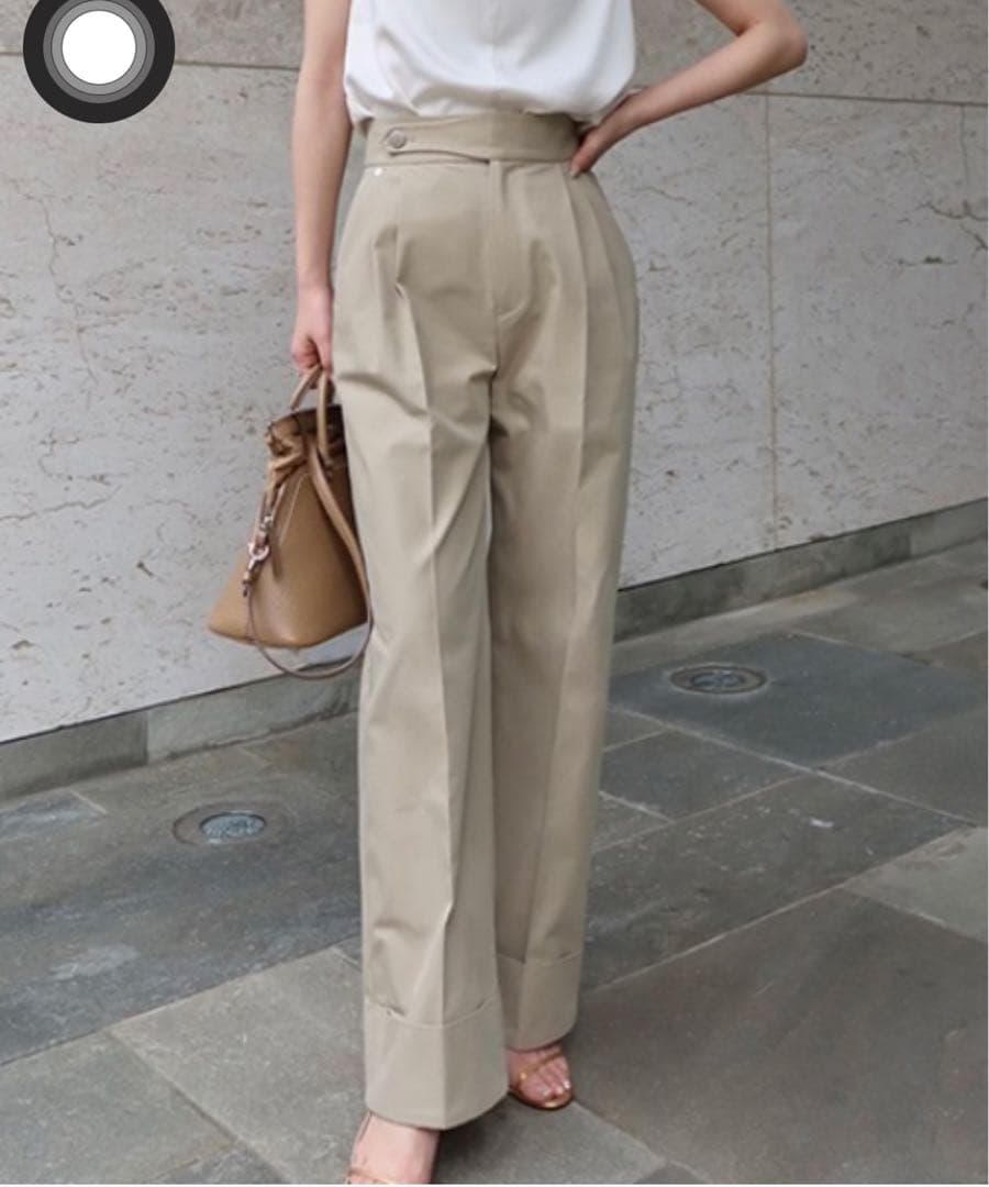 アニュアンス　ベルトデザインチノパンツ