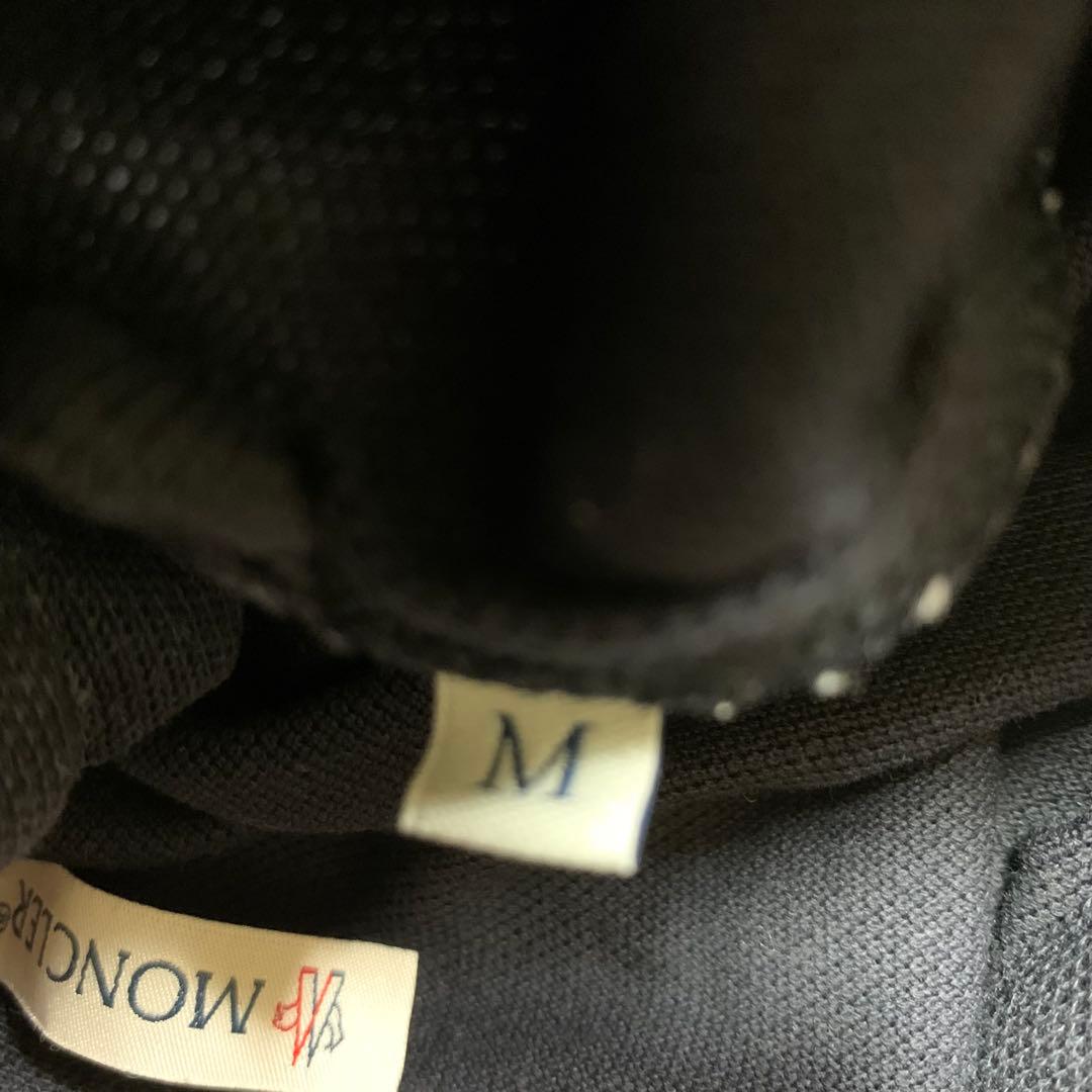 MONCLER 襟トリコライン　ワッペン　M ネイビー ポロシャツ　4S483