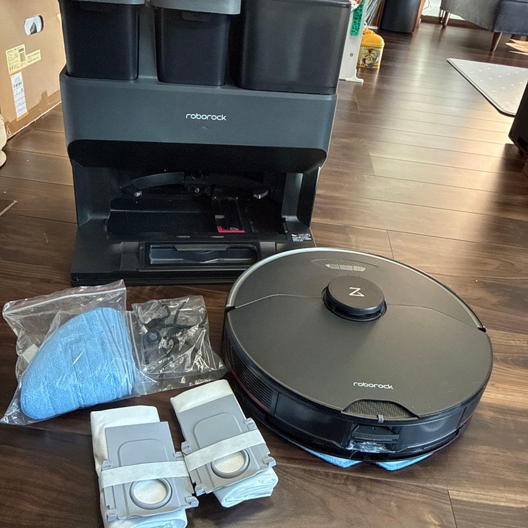 美品roborock ロボット掃除機 本体 ブラック　S7MaxV Ultra