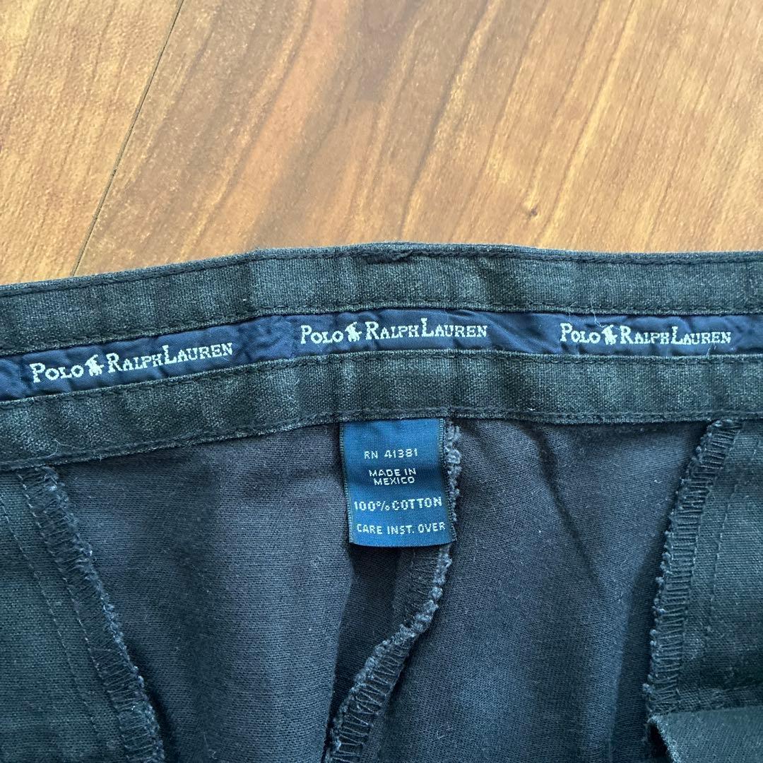 90s Ralph ポロチノ 黒 コットン　HAMMOND 34/34