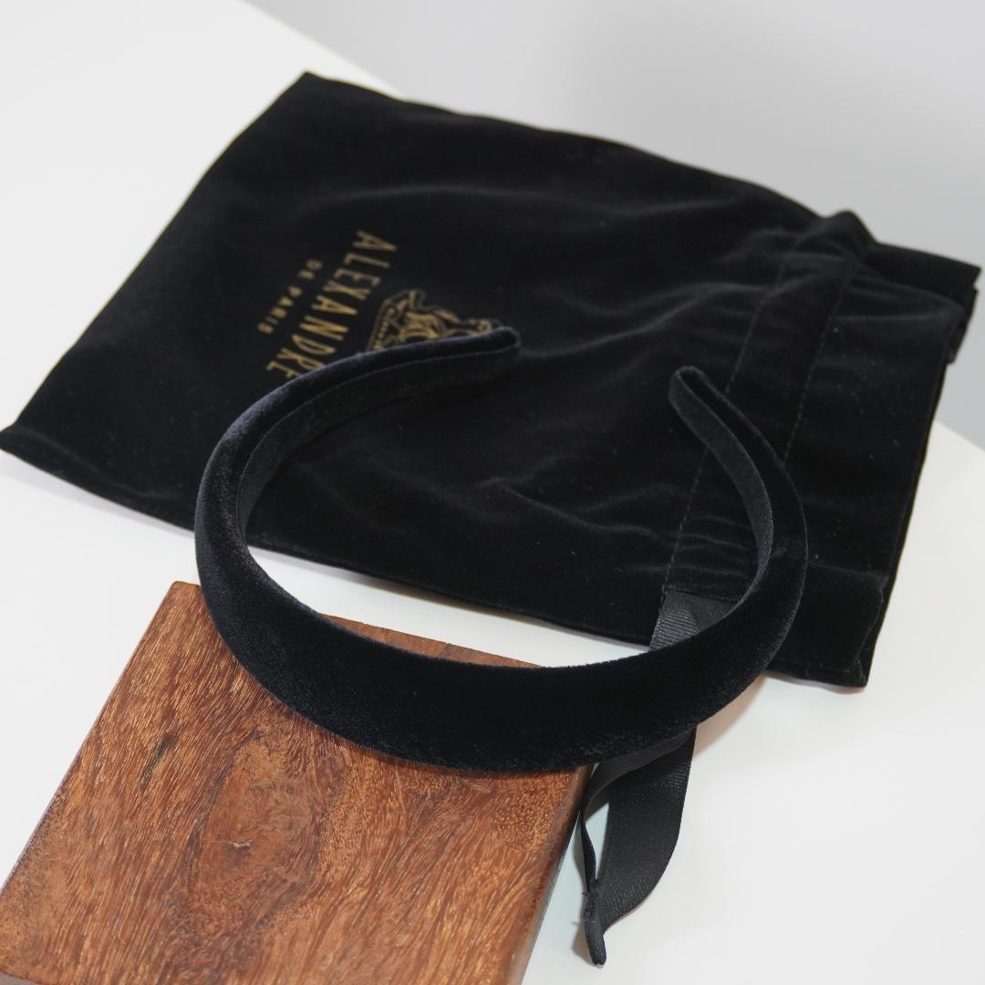 ▢ALEXANDRE DE PARIS▢ アレクサンド　ベロア　 カチューシャ