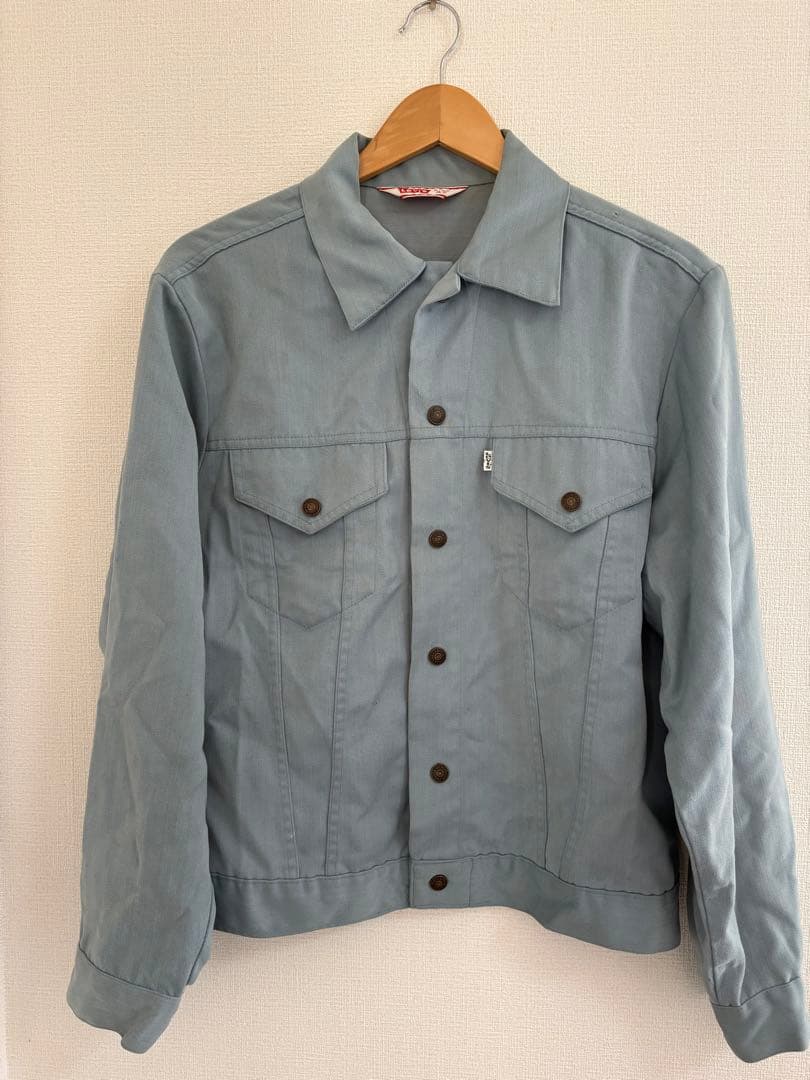 限定価格 levi's コットンツイルトラッカージャケット42 サックスブルー