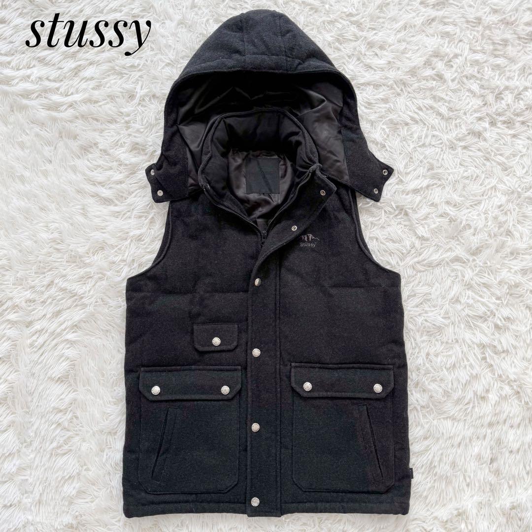 2WAY⭐︎stussy スチューシー ウールダウンベスト チャコールグレー M