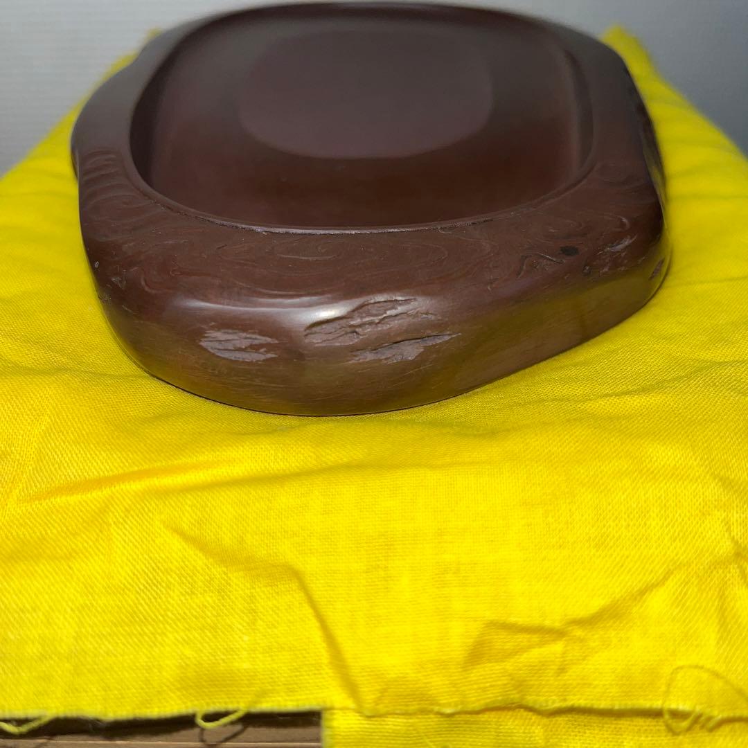 ⭕️紅渓石硯　相馬羊堂　希少　彫刻入　6寸大　美品大型　宮崎県延岡市　女性好み