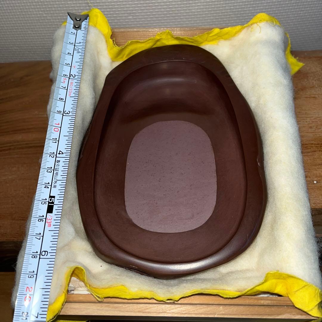 ⭕️紅渓石硯　相馬羊堂　希少　彫刻入　6寸大　美品大型　宮崎県延岡市　女性好み