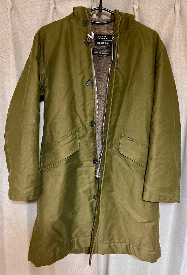 IRON HEART ロングコート 日本製 アルパカ ミリタリーモッズ XL