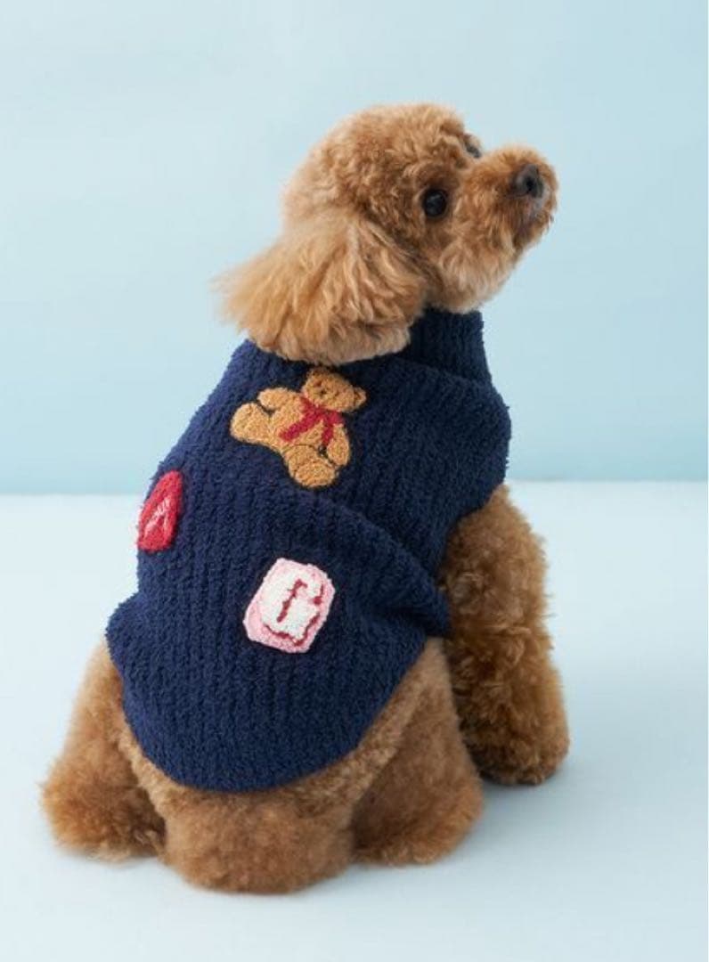 ジェラートピケ　dog&cat 犬服 Sサイズ ネイビー2点セット