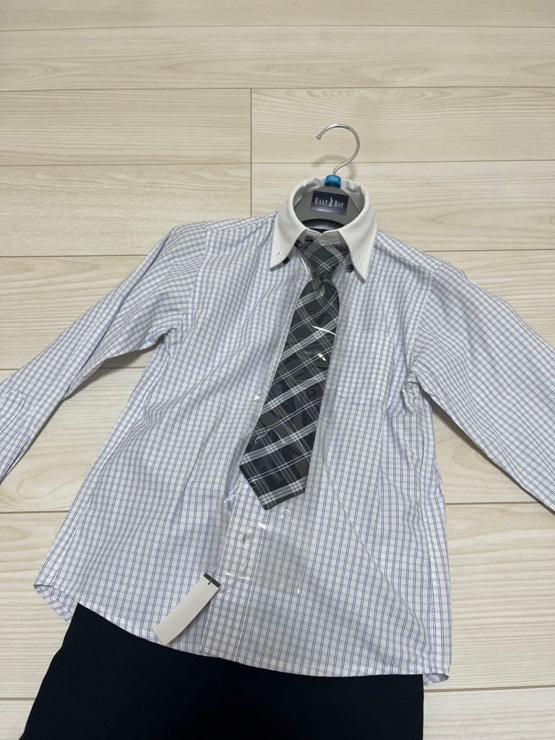 みい　新品 イーストボーイ 120 男の子 フォーマル6点セット紺色