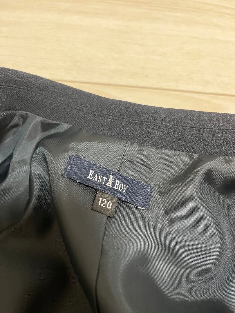 みい　新品 イーストボーイ 120 男の子 フォーマル6点セット紺色